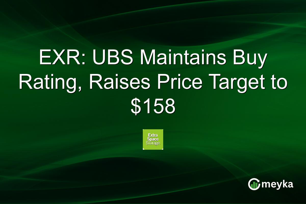 EXR: UBS Maintains Buy Rating, Raises Price Target to $158