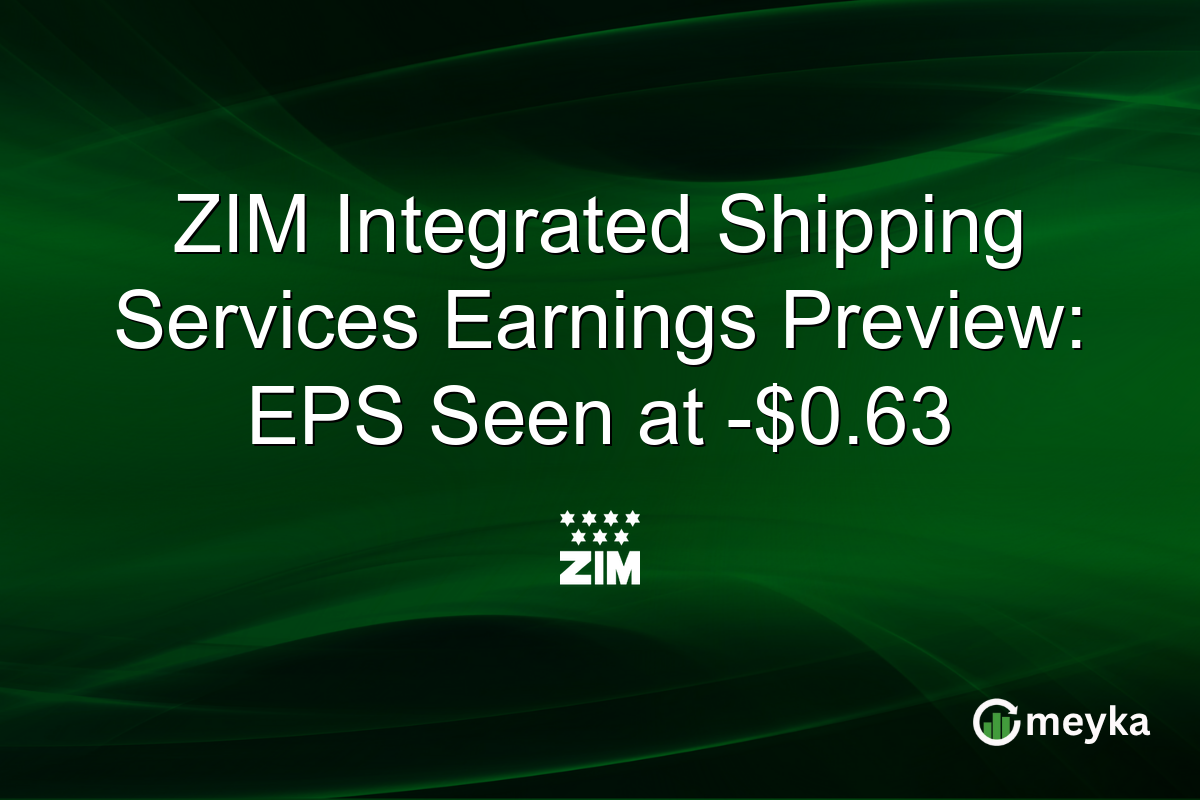 ZIM Integrated Shipping Services Earnings Preview: EPS Seen at -$0.63