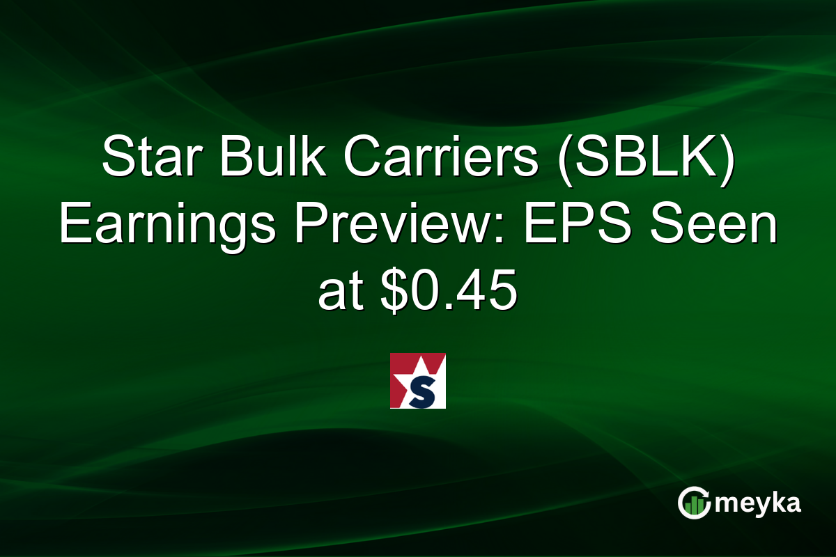 Star Bulk Carriers (SBLK) Earnings Preview: EPS Seen at $0.45