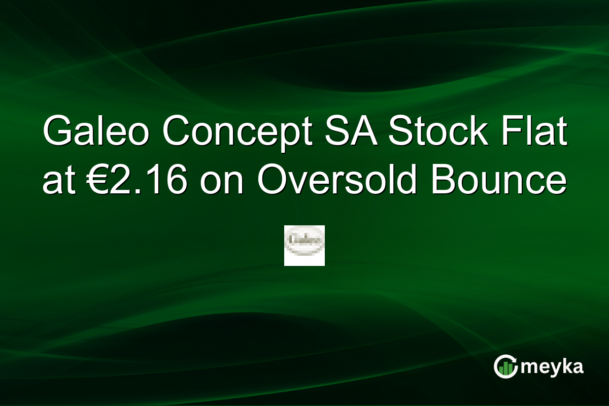 Galeo Concept SA Stock Flat at €2.16 on Oversold Bounce