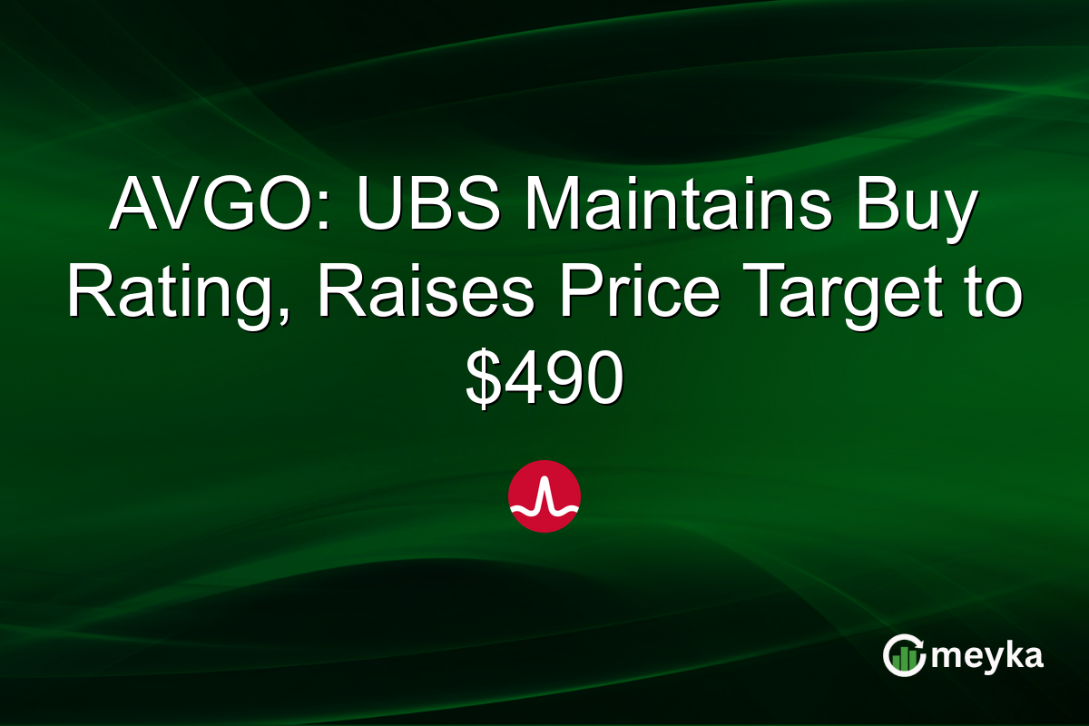 AVGO: UBS Maintains Buy Rating, Raises Price Target to $490