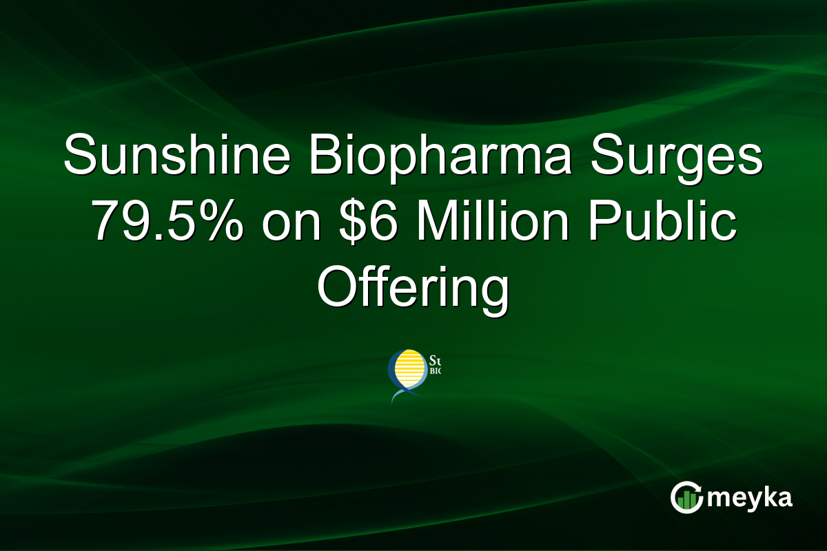 Sunshine Biopharma Surges 79.5% on $6 Million Public Offering