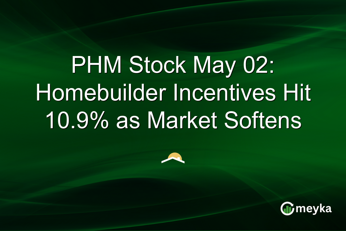 PHM Stock May 02: Homebuilder Incentives Hit 10.9% as Market Softens