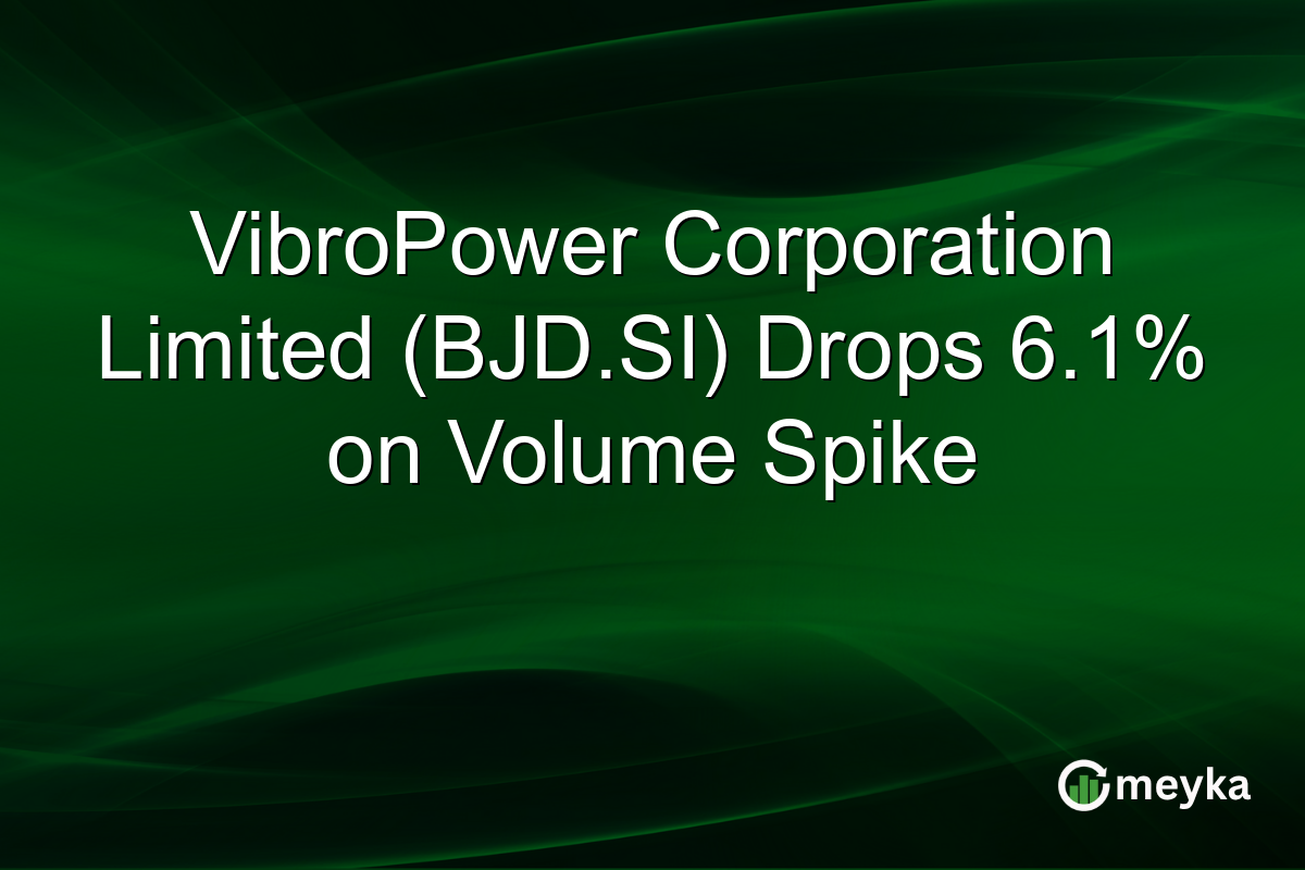 VibroPower Corporation Limited (BJD.SI) Drops 6.1% on Volume Spike