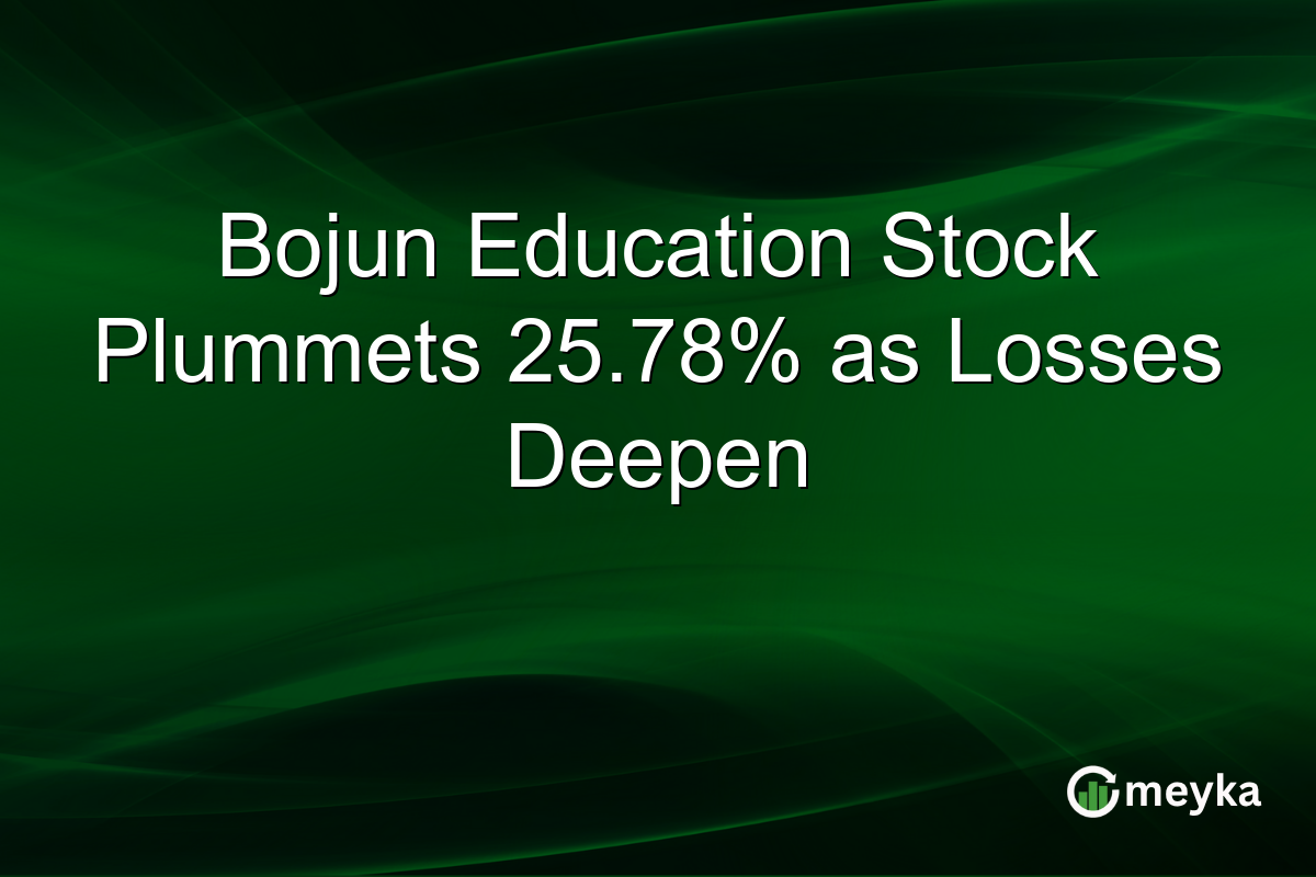 Bojun Education Stock Plummets 25.78% as Losses Deepen