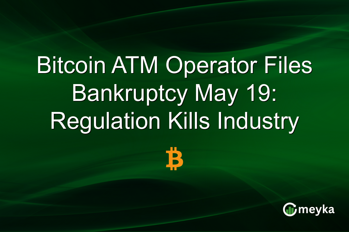 Bitcoin ATM Operator Files Bankruptcy May 19: Regulation Kills Industry