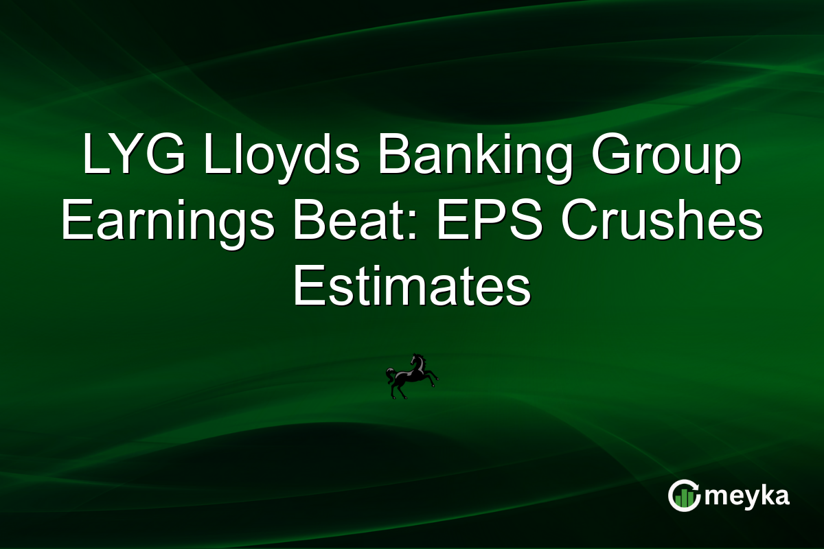 LYG Lloyds Banking Group Earnings Beat: EPS Crushes Estimates