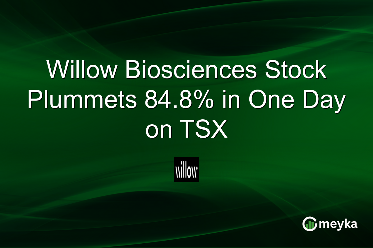 Willow Biosciences Stock Plummets 84.8% in One Day on TSX