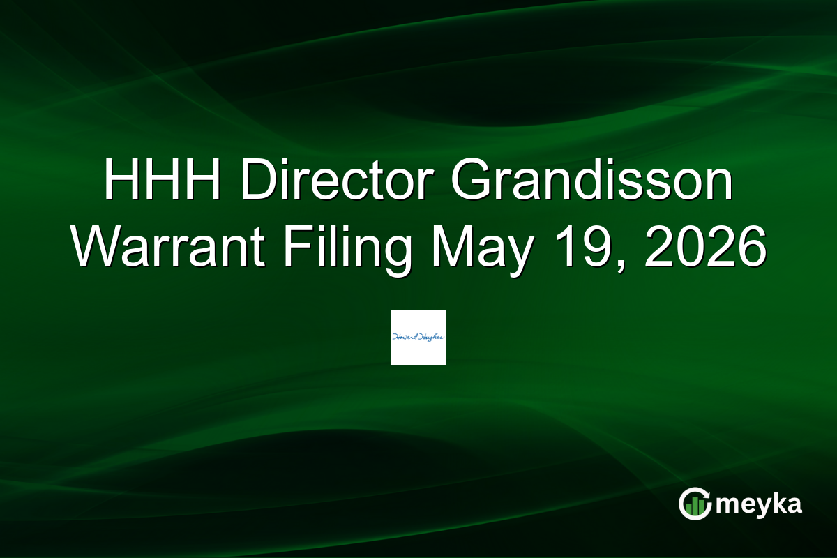 HHH Director Grandisson Warrant Filing May 19, 2026