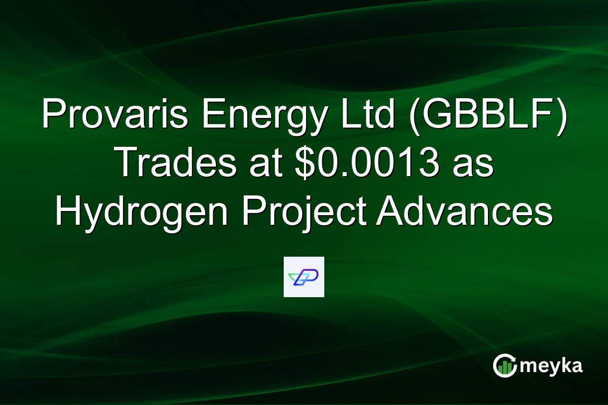Provaris Energy Ltd (GBBLF) Trades at $0.0013 as Hydrogen Project Advances