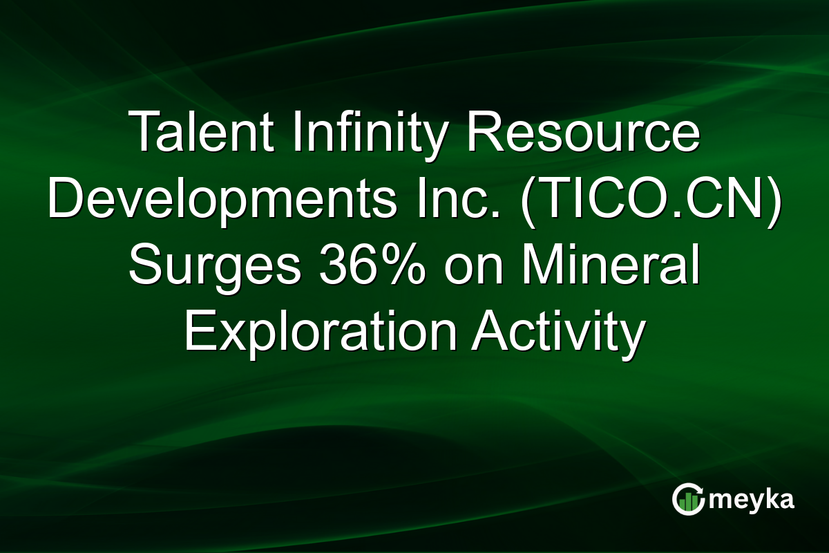 Talent Infinity Resource Developments Inc. (TICO.CN) Surges 36% on Mineral Exploration Activity