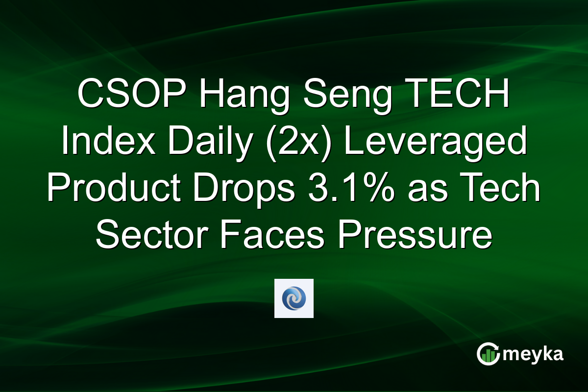 CSOP Hang Seng TECH Index Daily (2x) Leveraged Product Drops 3.1% as Tech Sector Faces Pressure