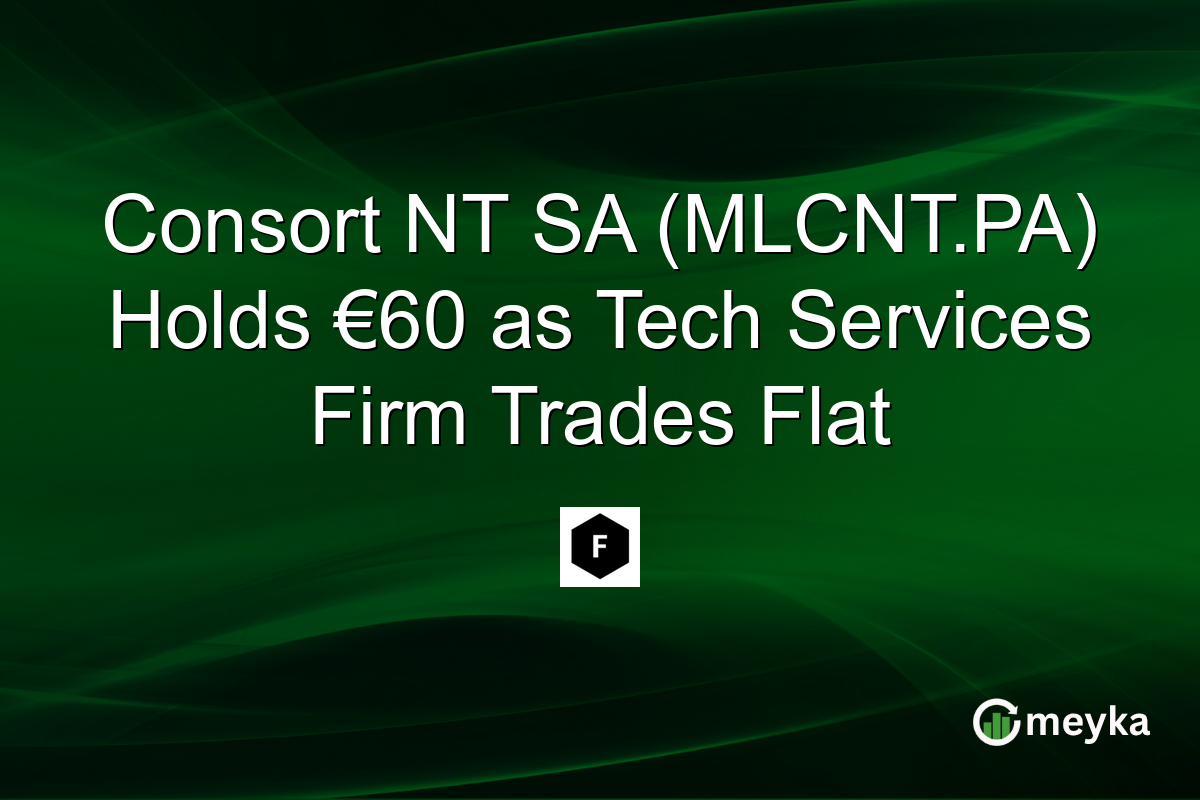 Consort NT SA (MLCNT.PA) Holds €60 as Tech Services Firm Trades Flat