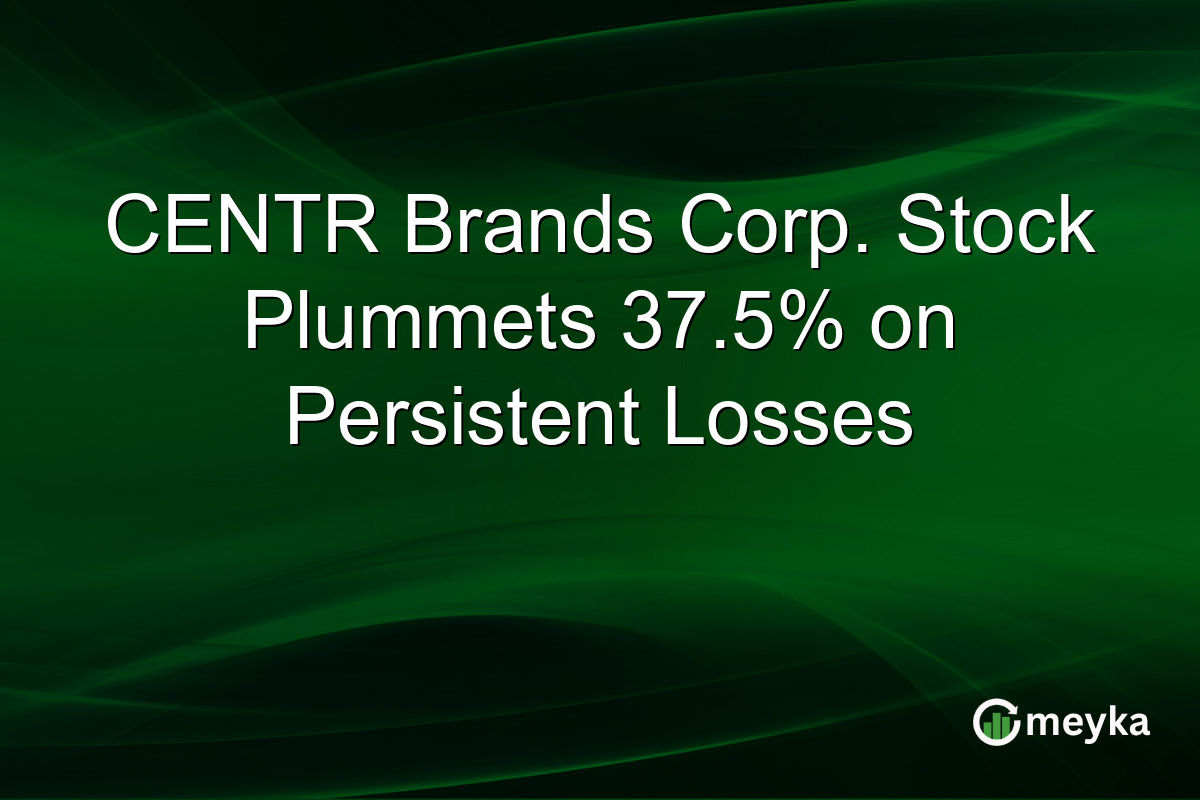 CENTR Brands Corp. Stock Plummets 37.5% on Persistent Losses