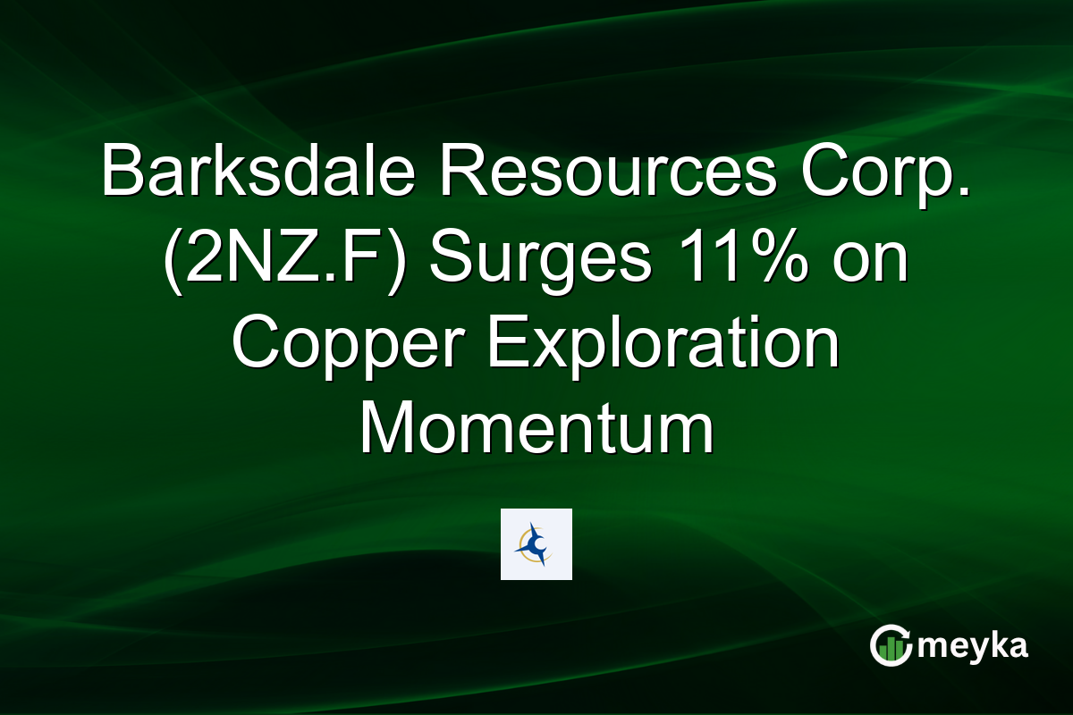 Barksdale Resources Corp. (2NZ.F) Surges 11% on Copper Exploration Momentum