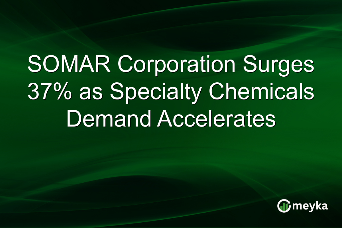 SOMAR Corporation Surges 37% as Specialty Chemicals Demand Accelerates