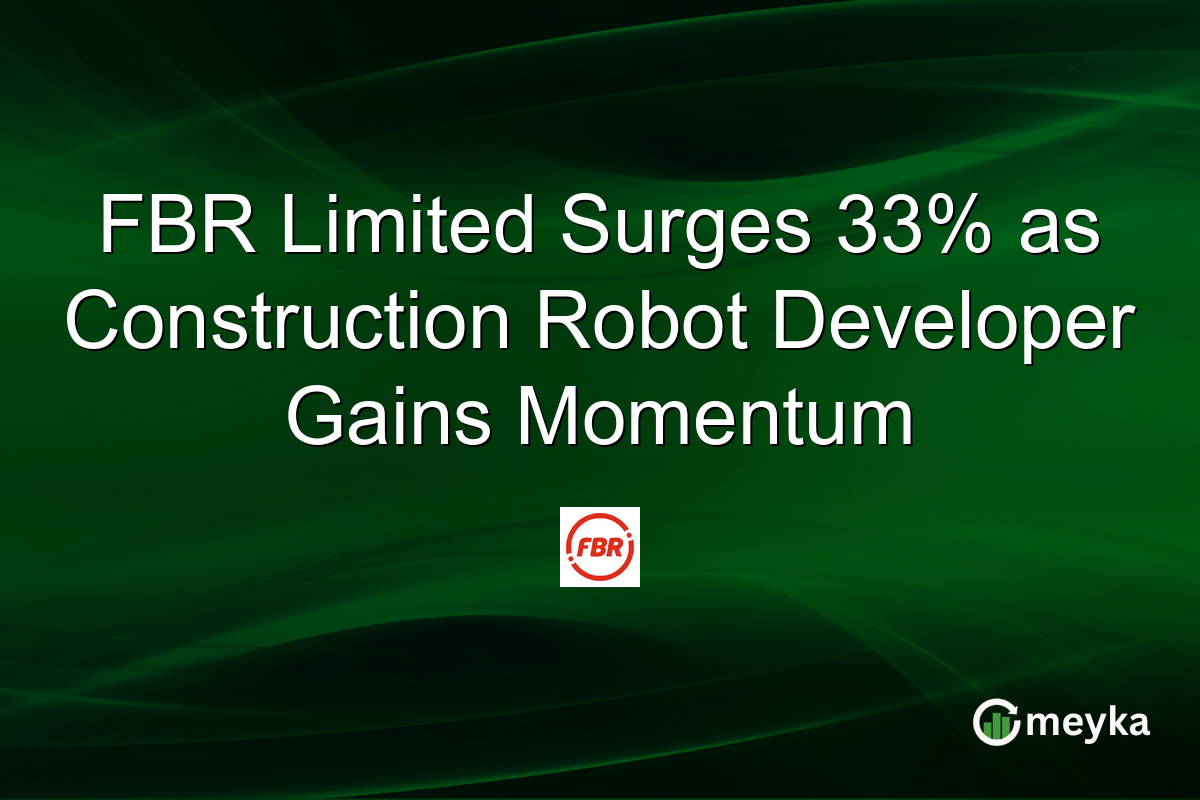 FBR Limited Surges 33% as Construction Robot Developer Gains Momentum