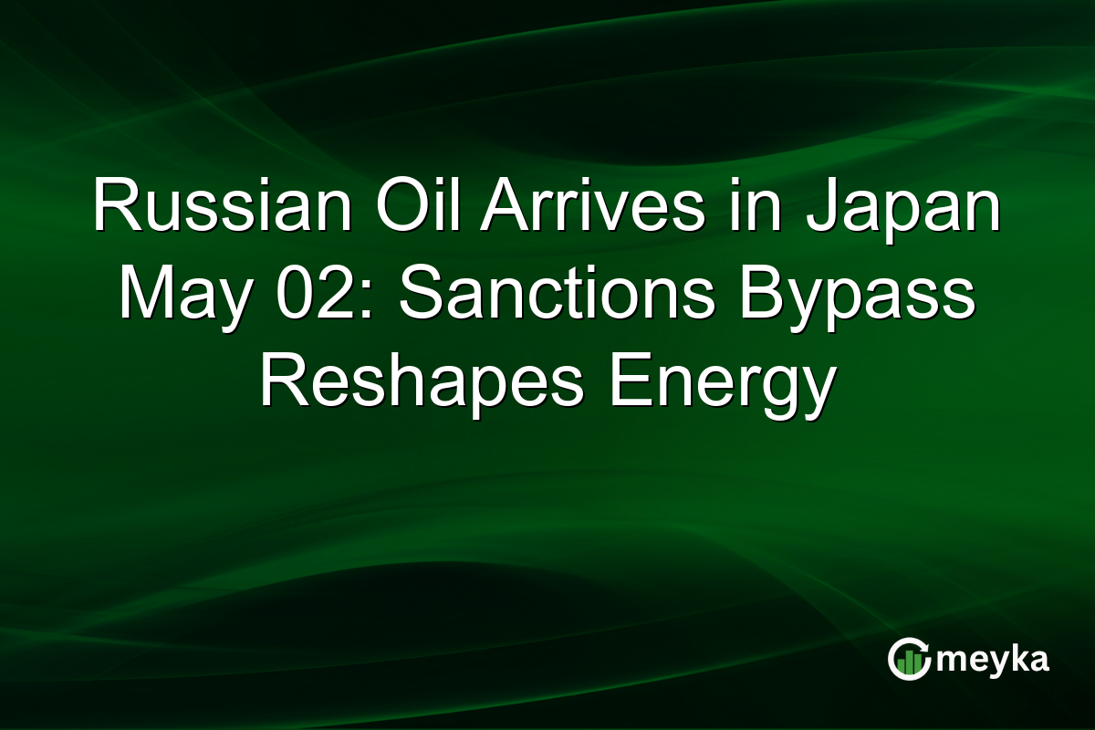 Russian Oil Arrives in Japan May 02: Sanctions Bypass Reshapes Energy