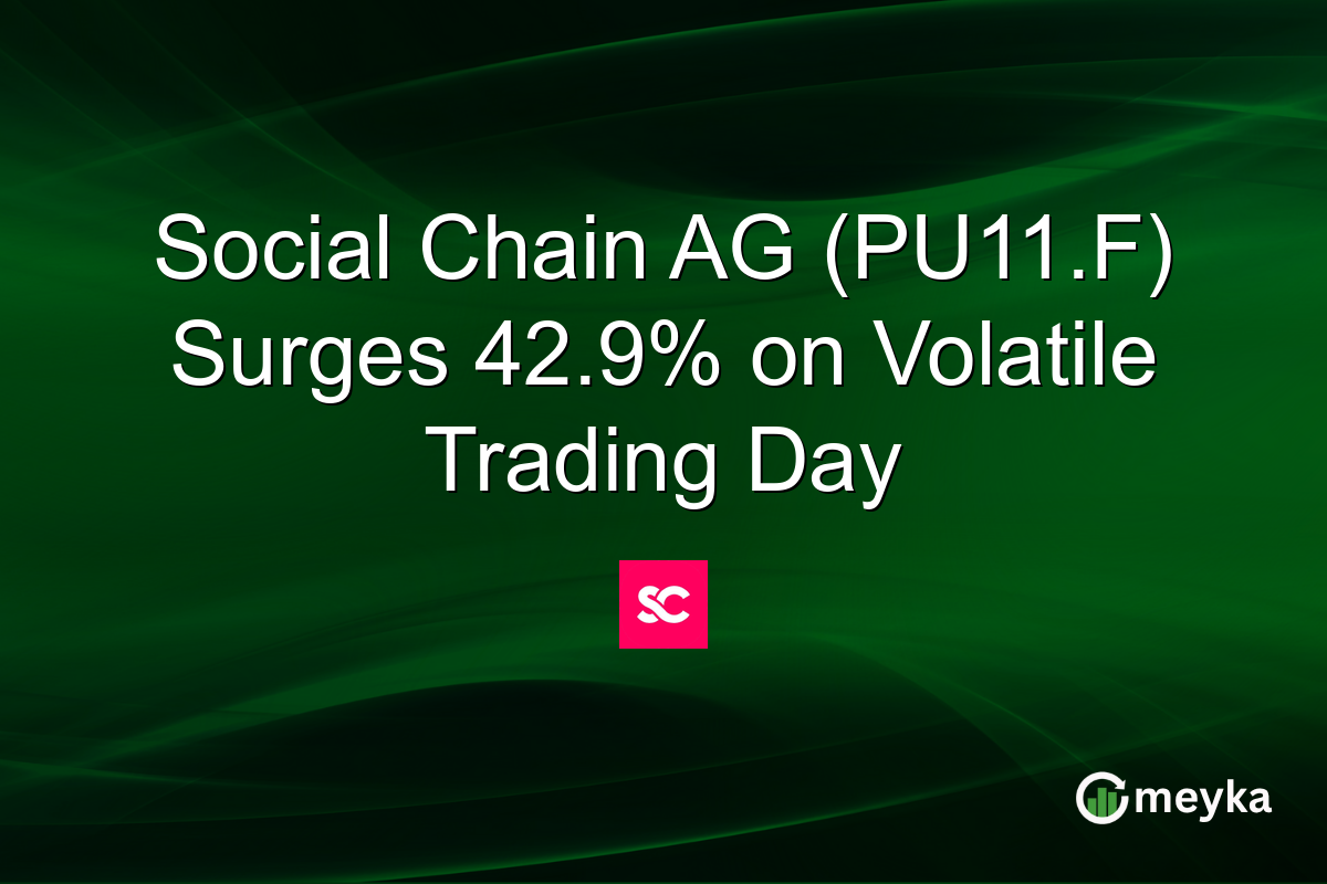 Social Chain AG (PU11.F) Surges 42.9% on Volatile Trading Day