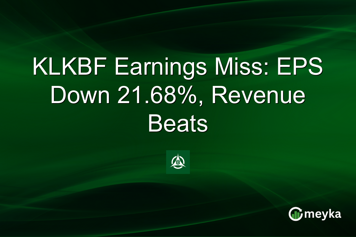 KLKBF Earnings Miss: EPS Down 21.68%, Revenue Beats