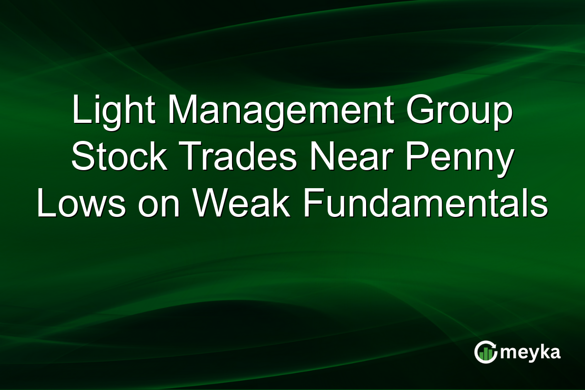 Light Management Group Stock Trades Near Penny Lows on Weak Fundamentals