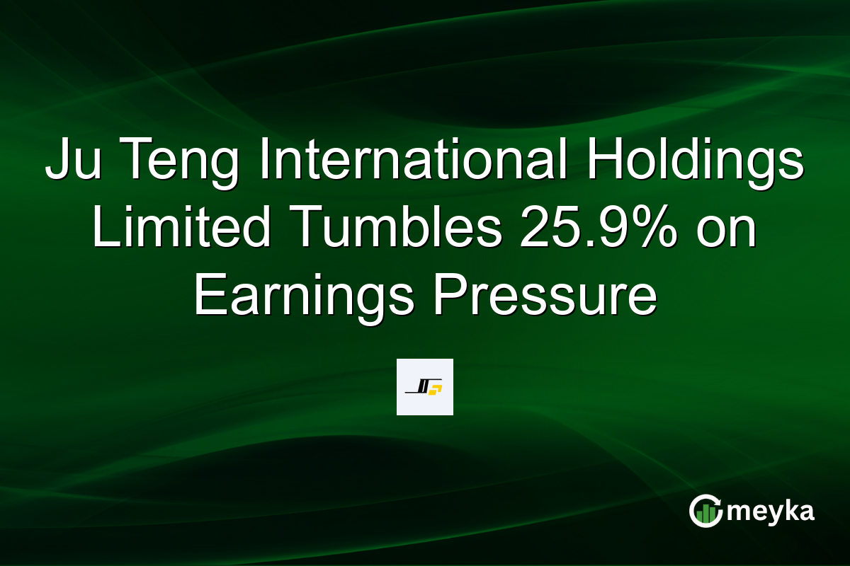 Ju Teng International Holdings Limited Tumbles 25.9% on Earnings Pressure