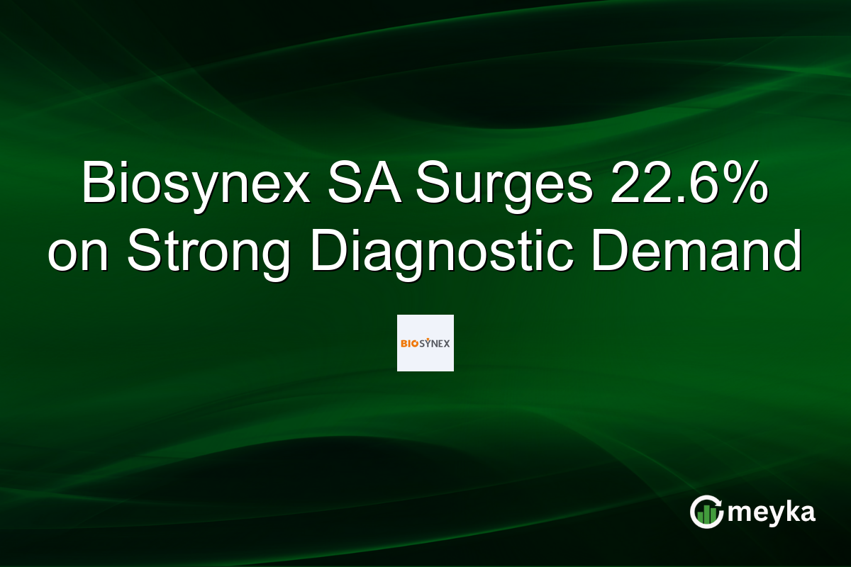 Biosynex SA Surges 22.6% on Strong Diagnostic Demand