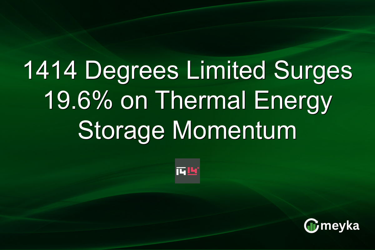 1414 Degrees Limited Surges 19.6% on Thermal Energy Storage Momentum