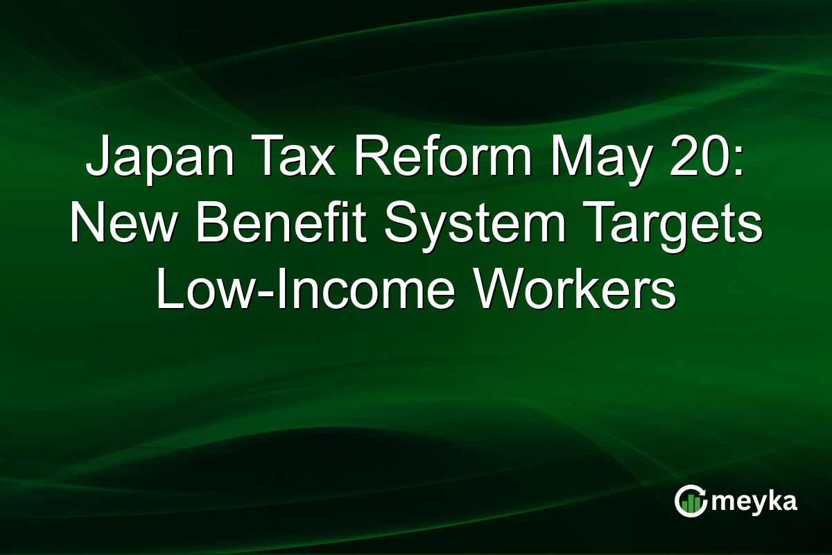 Japan Tax Reform May 20: New Benefit System Targets Low-Income Workers