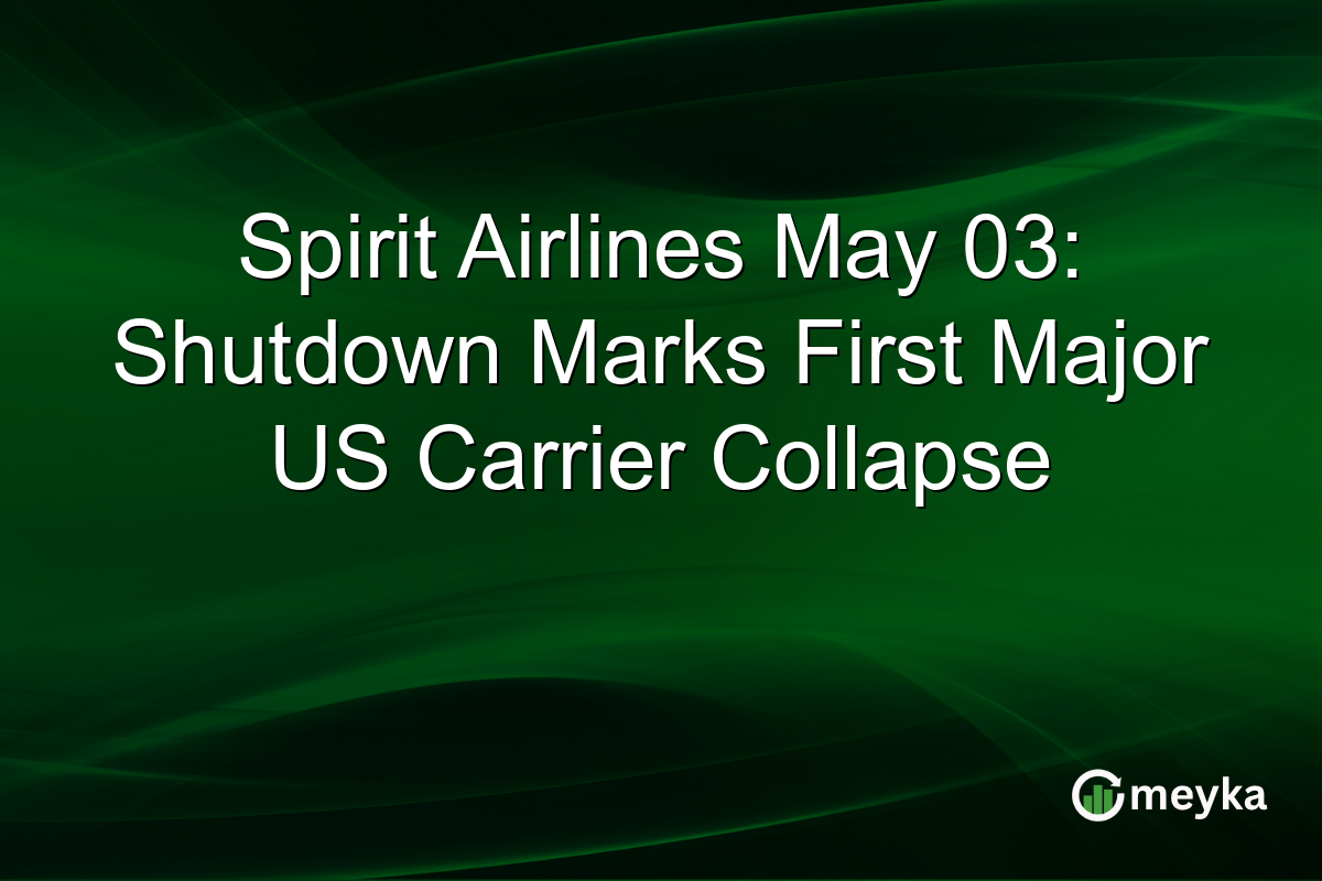 Spirit Airlines May 03: Shutdown Marks First Major US Carrier Collapse