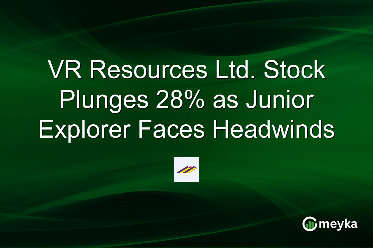 VR Resources Ltd. Stock Plunges 28% as Junior Explorer Faces Headwinds
