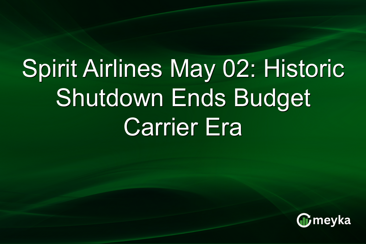 Spirit Airlines May 02: Historic Shutdown Ends Budget Carrier Era