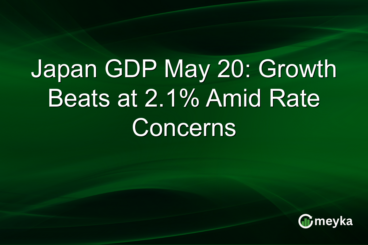 Japan GDP May 20: Growth Beats at 2.1% Amid Rate Concerns