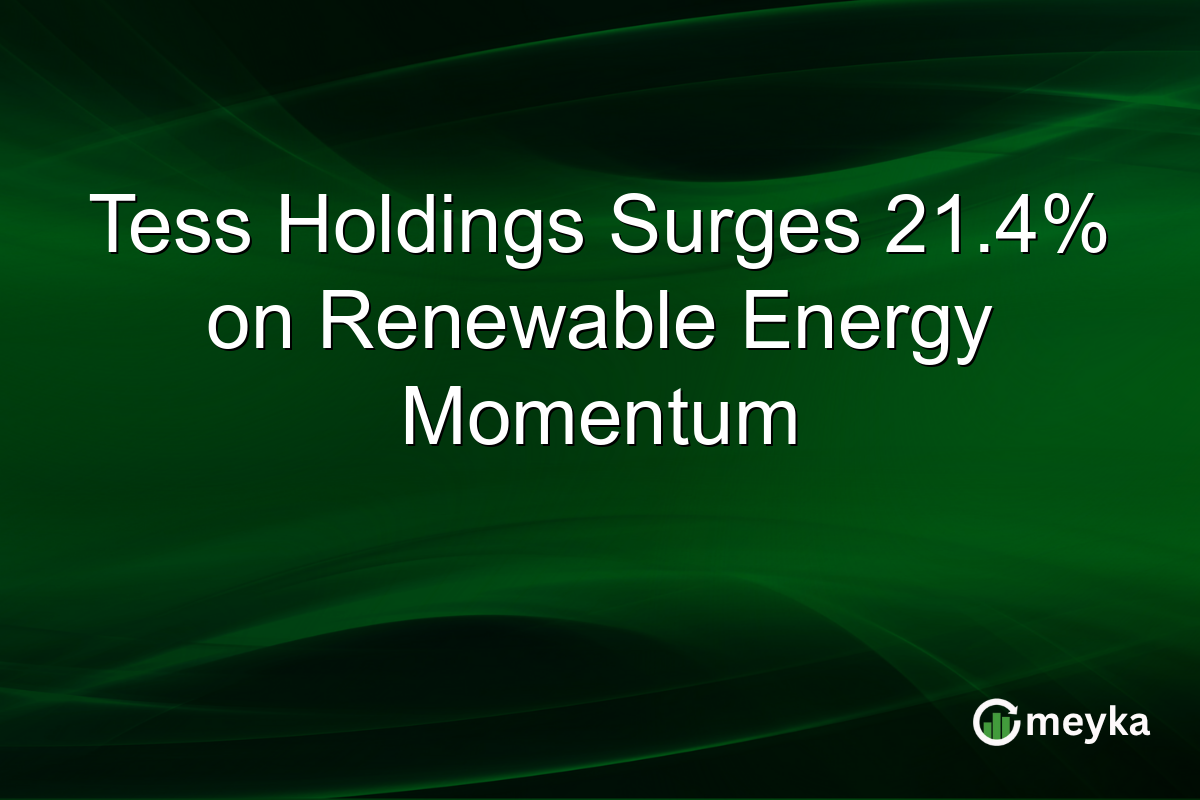Tess Holdings Surges 21.4% on Renewable Energy Momentum