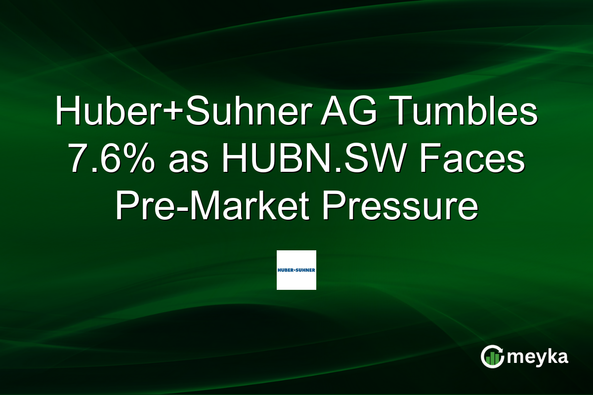 Huber+Suhner AG Tumbles 7.6% as HUBN.SW Faces Pre-Market Pressure