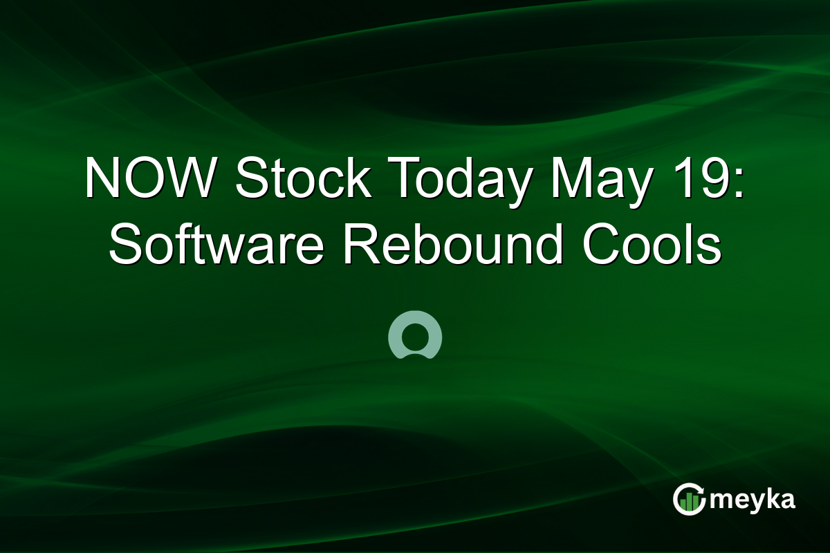 NOW Stock Today May 19: Software Rebound Cools