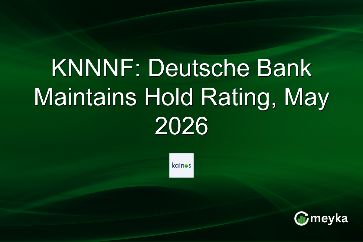 KNNNF: Deutsche Bank Maintains Hold Rating, May 2026