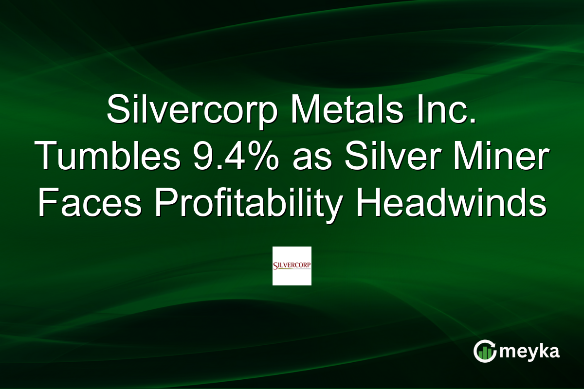Silvercorp Metals Inc. Tumbles 9.4% as Silver Miner Faces Profitability Headwinds
