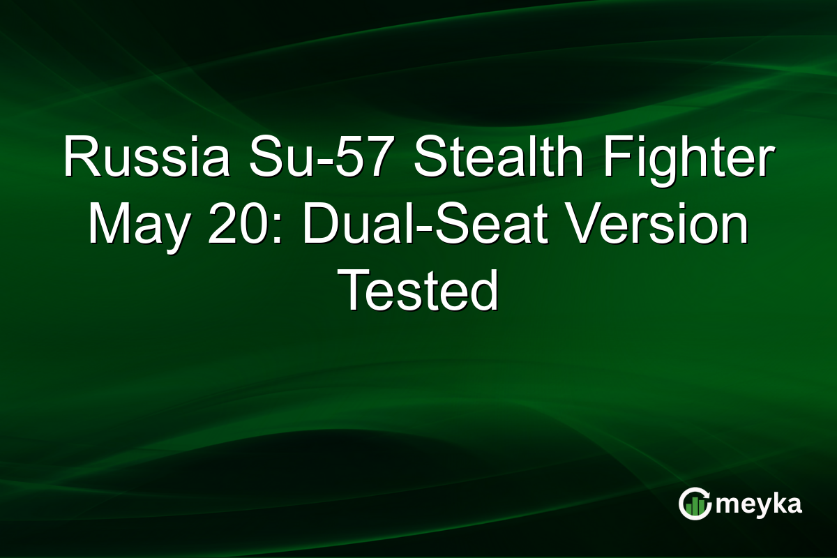 Russia Su-57 Stealth Fighter May 20: Dual-Seat Version Tested