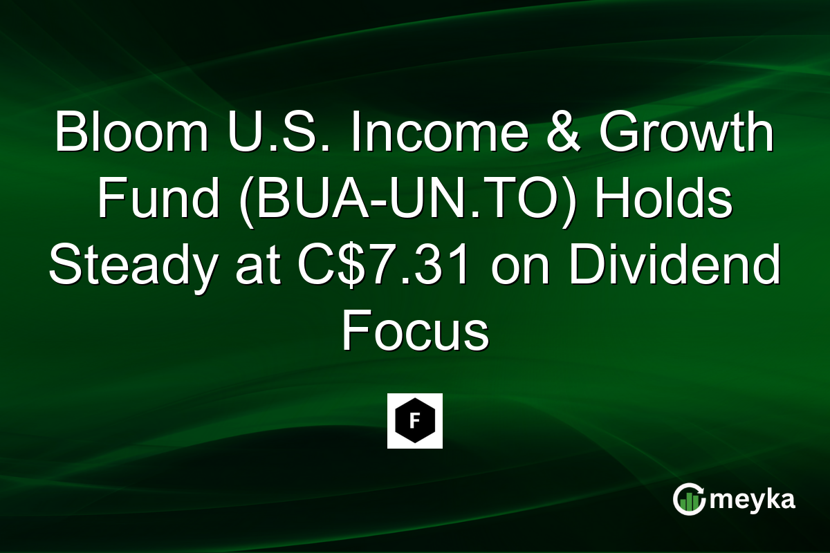 Bloom U.S. Income & Growth Fund (BUA-UN.TO) Holds Steady at C$7.31 on Dividend Focus