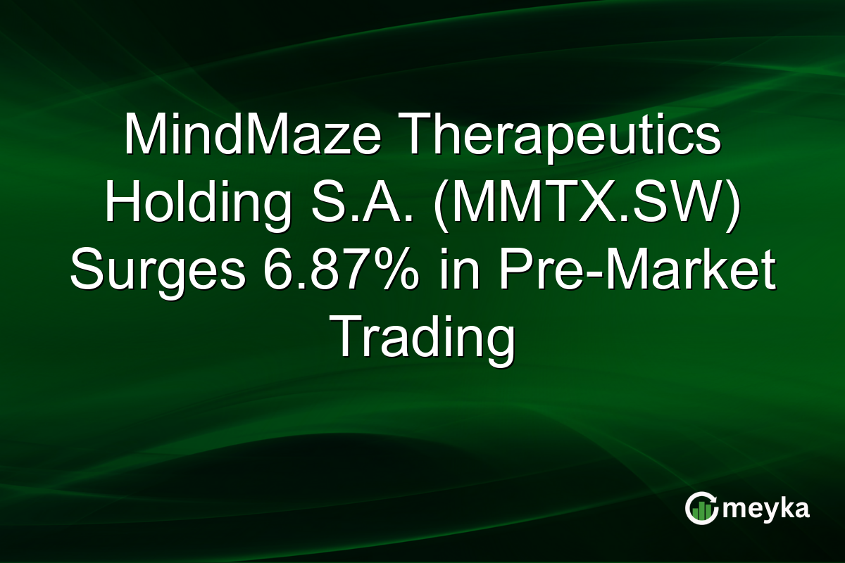 MindMaze Therapeutics Holding S.A. (MMTX.SW) Surges 6.87% in Pre-Market Trading