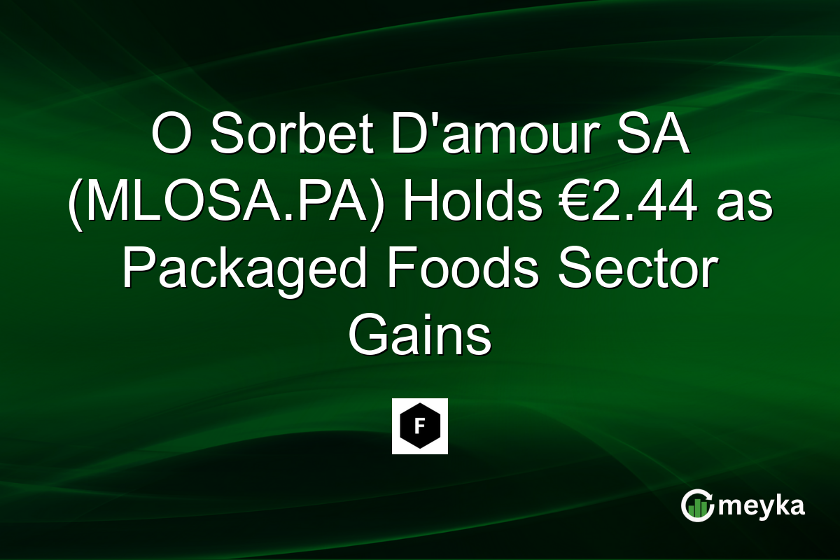 O Sorbet D’amour SA (MLOSA.PA) Holds €2.44 as Packaged Foods Sector Gains