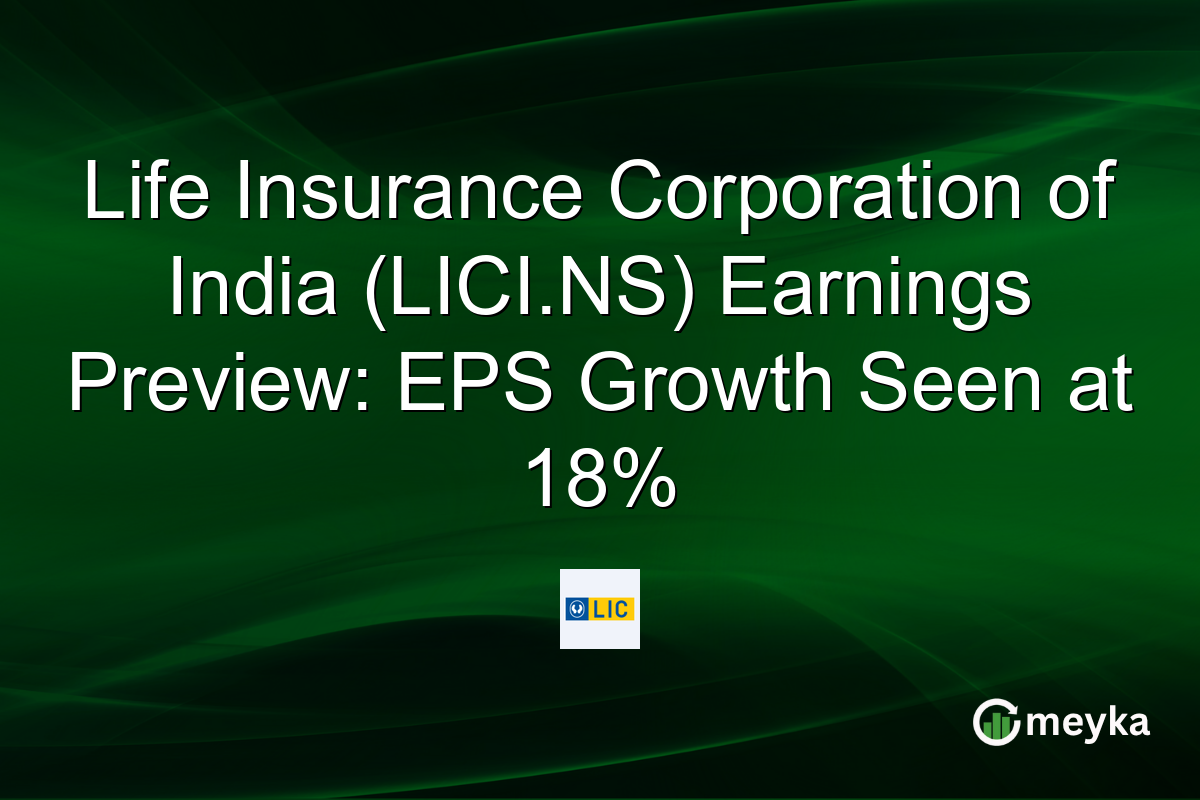 Life Insurance Corporation of India (LICI.NS) Earnings Preview: EPS Growth Seen at 18%