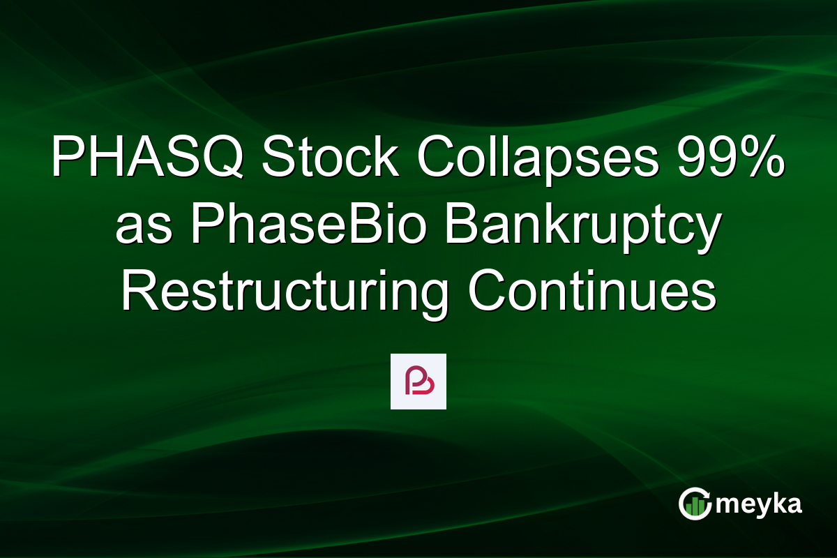PHASQ Stock Collapses 99% as PhaseBio Bankruptcy Restructuring Continues