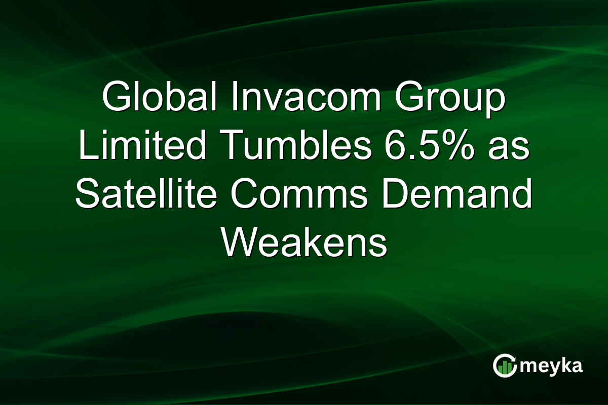 Global Invacom Group Limited Tumbles 6.5% as Satellite Comms Demand Weakens