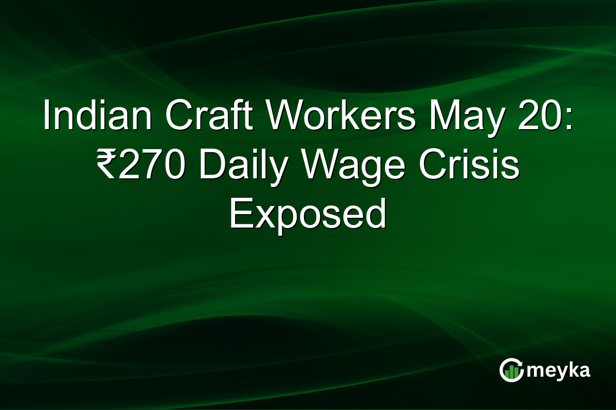 Indian Craft Workers May 20: ₹270 Daily Wage Crisis Exposed