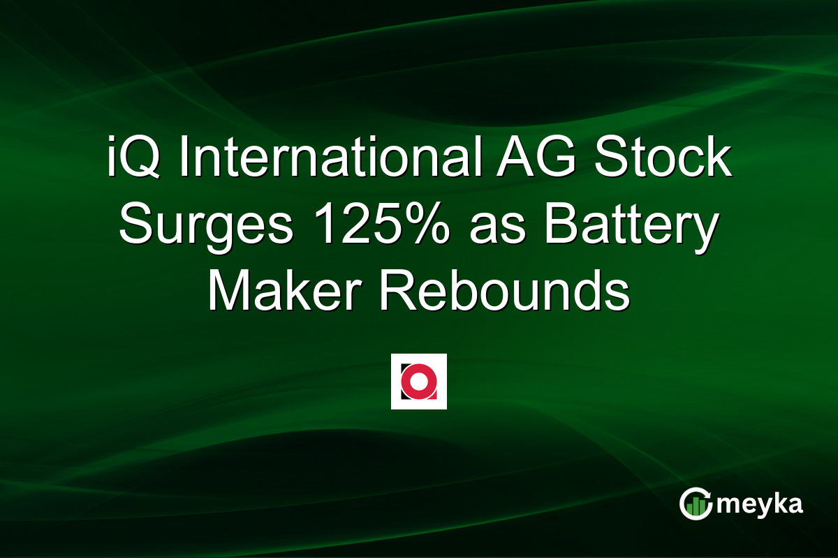 iQ International AG Stock Surges 125% as Battery Maker Rebounds