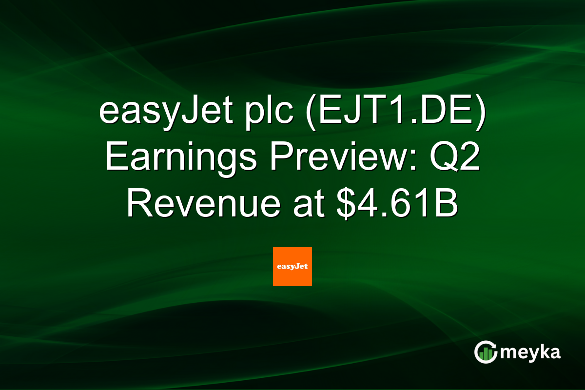 easyJet plc (EJT1.DE) Earnings Preview: Q2 Revenue at $4.61B