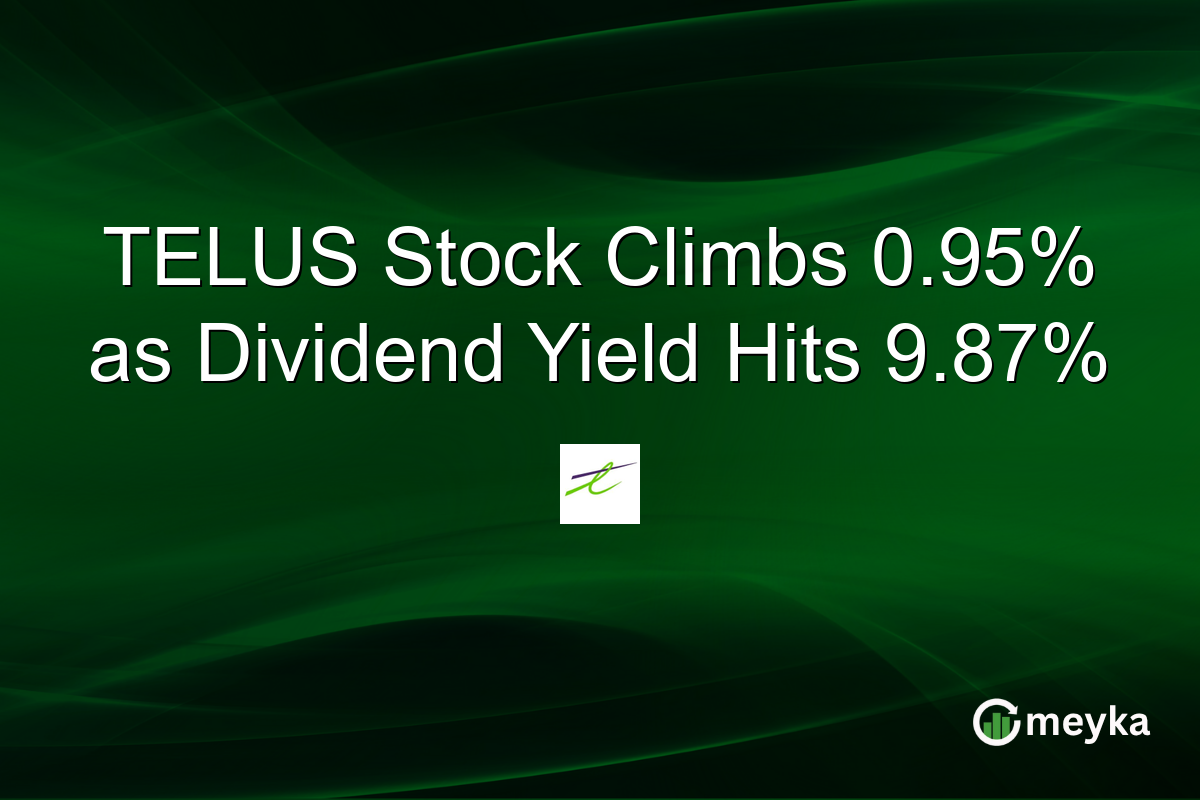 TELUS Stock Climbs 0.95% as Dividend Yield Hits 9.87%