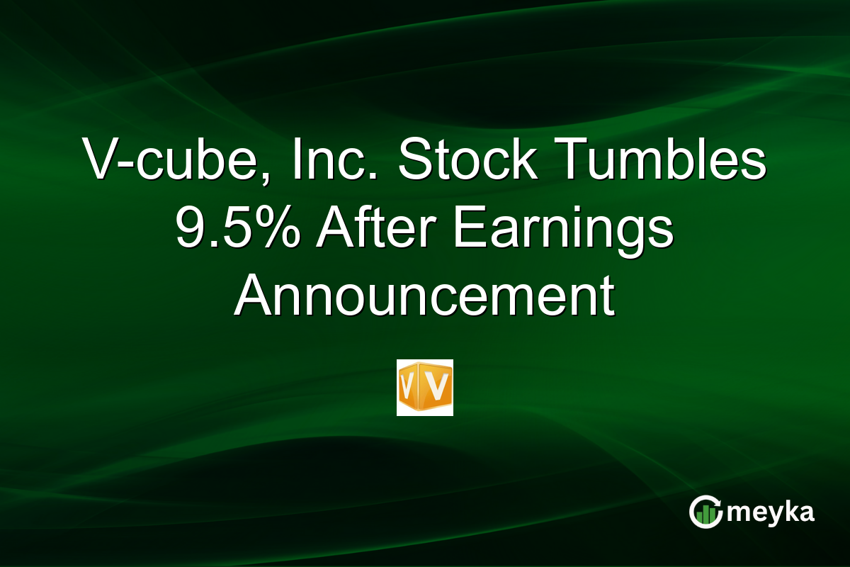 V-cube, Inc. Stock Tumbles 9.5% After Earnings Announcement